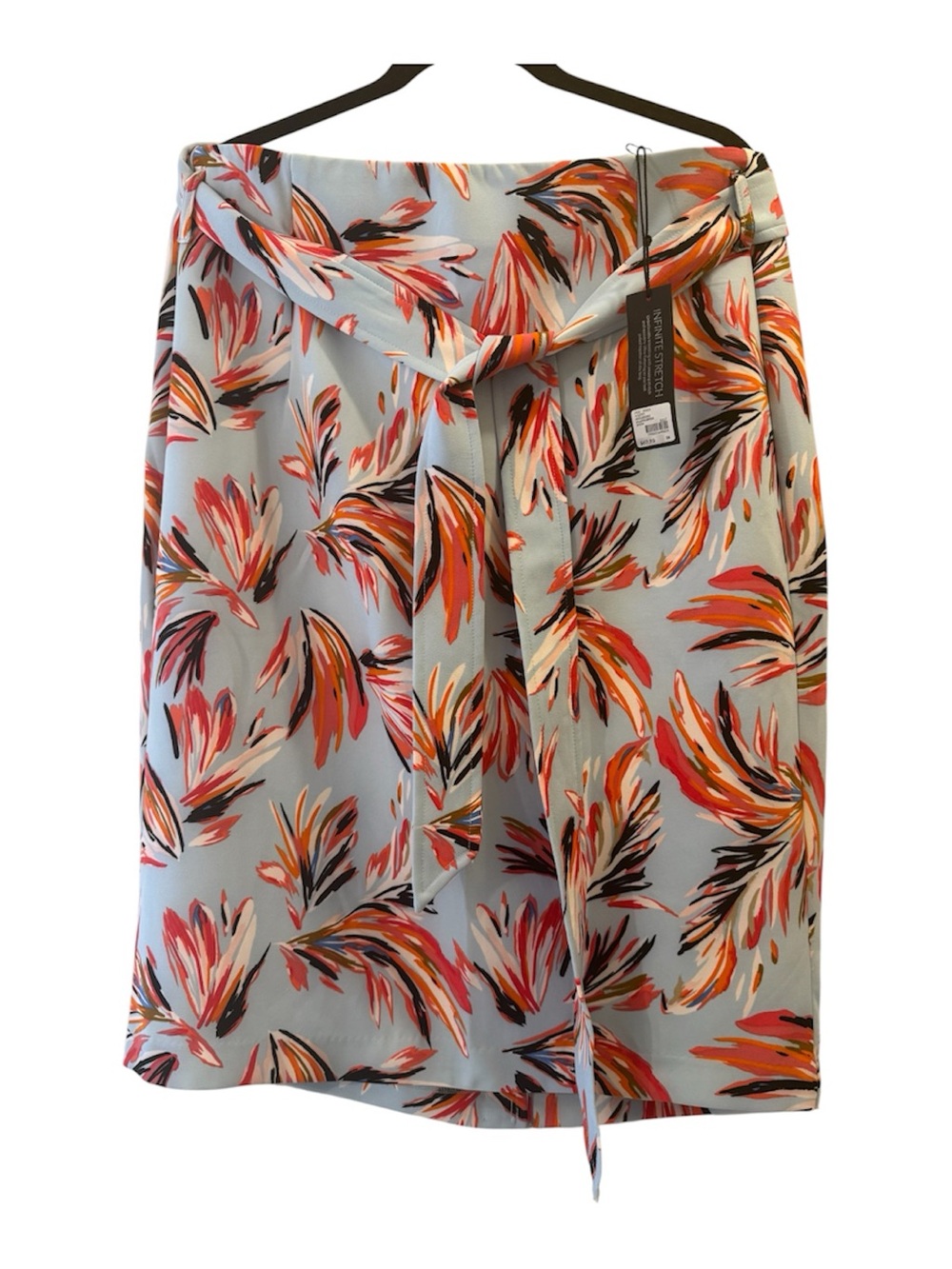 Lane Bryant Light Blue Multicolor Floral Pencil Skirt